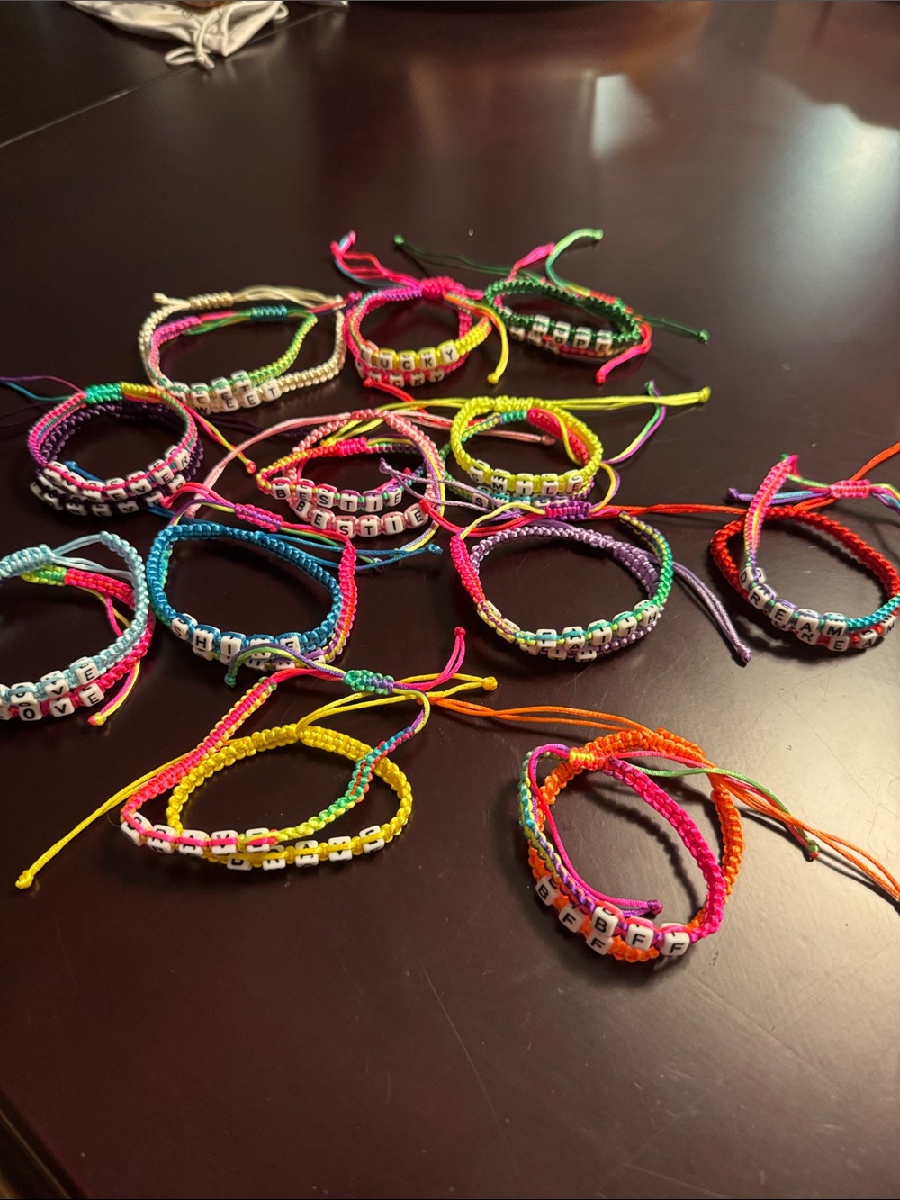 24 Handmade Multicolor Beaded Friendship Bracelets - Kids Accessories